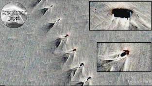Unearthed By Melting Ice In Antarctica: A Strange Two Kilometer Long Strip of Structures