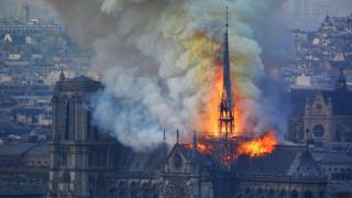 Notre Dame Lights a Fire