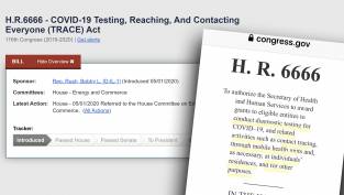 HR 6666: Congress Introduces Bill To Allow Government To Mass Test Americans For COVID-19 In Their Homes
