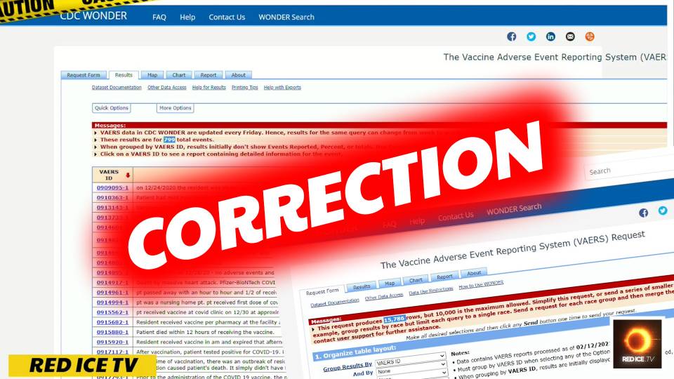 CORRECTION: mRNA 'Vaccine' Adverse Effects & Deaths In The US