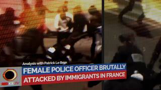 Female Police Officer Brutally Attacked by Immigrants in France