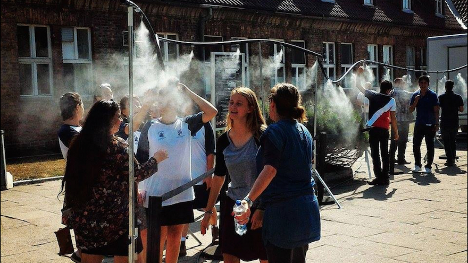 At Auschwitz-Birkenau, controversial sprinklers again make an appearance